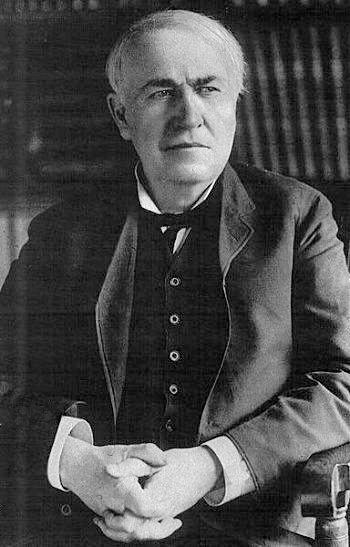 Historical photograph of Thomas Alva Edison.